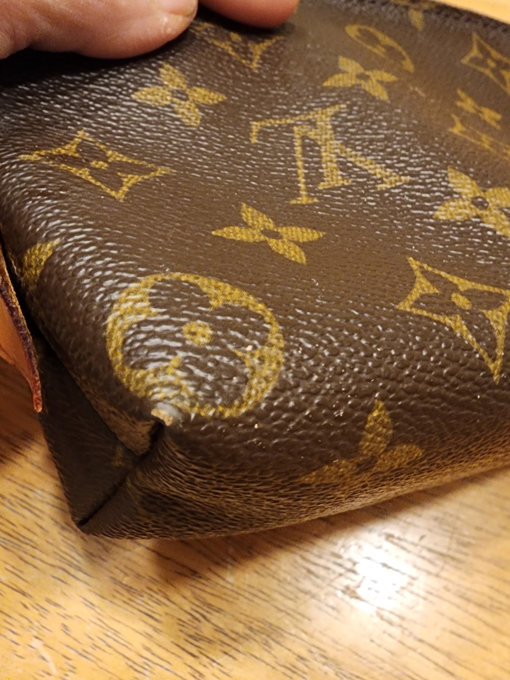 Louis Vuitton Brown Monogram Cosmetic Pouch Raw Interior - Picture 6 of 16